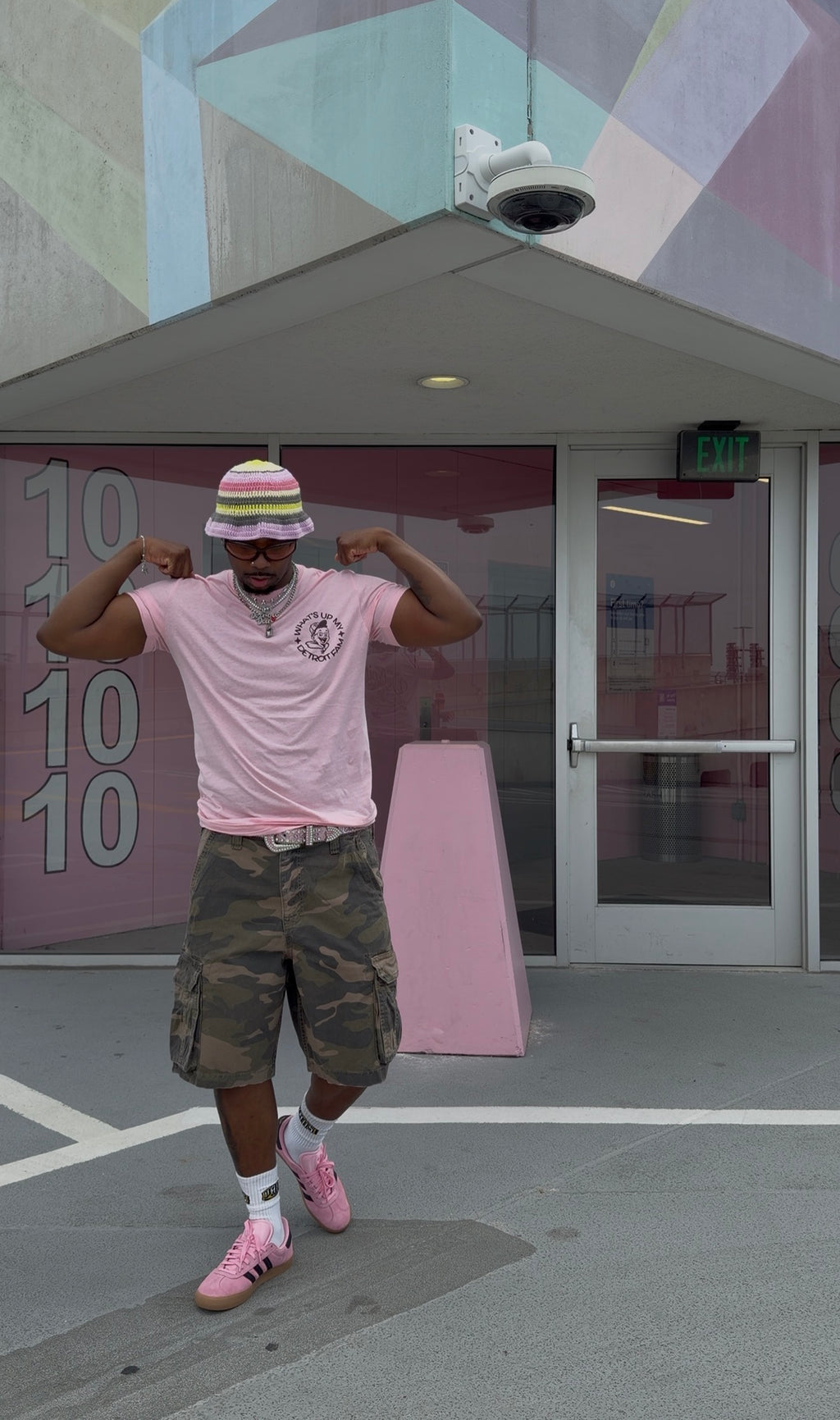 What's Up My Detroit Fam T Shirt- Pink / Plum